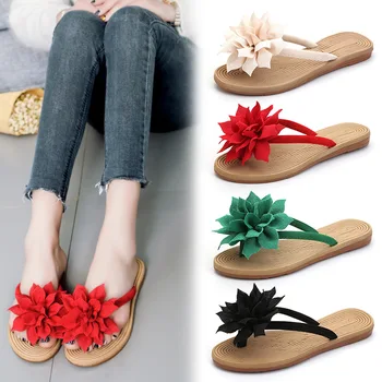 

Summer Shoes Woman Beach Flip Flops ladies Flower Flat Home Slippers Women Casual Outdoor Slippers Women Shoes Zapatos De Mujer