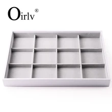 

Oirlv White Jewelry Display Tray Earring Ring Pendant Necklace Display Tray Holder Jewelry Showcase Box Organizer