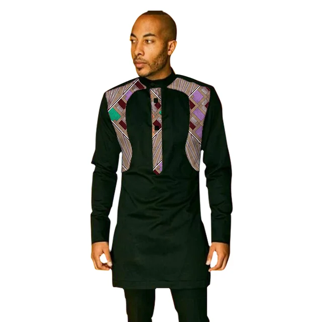 Фото мужская африканская одежда в стиле пэчворк мужские рубашки дашики
