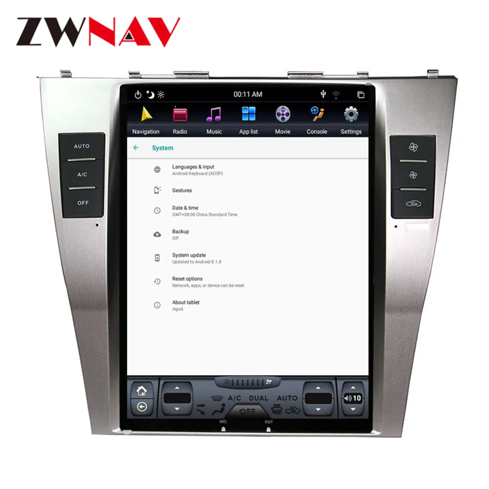 Android 9 64+4G Tesla With DSP Carplay Car Multimedia Player Stereo For Toyota CAMRY 2006- 2012 Auto stereo GPS Navigation