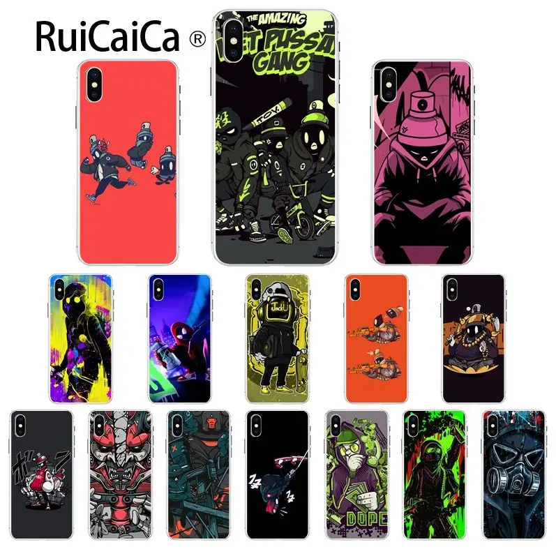 Ruicaica Street graffiti art Прозрачный Мягкий ТПУ силиконовый чехол для телефона iPhone X XS MAX 6 6s