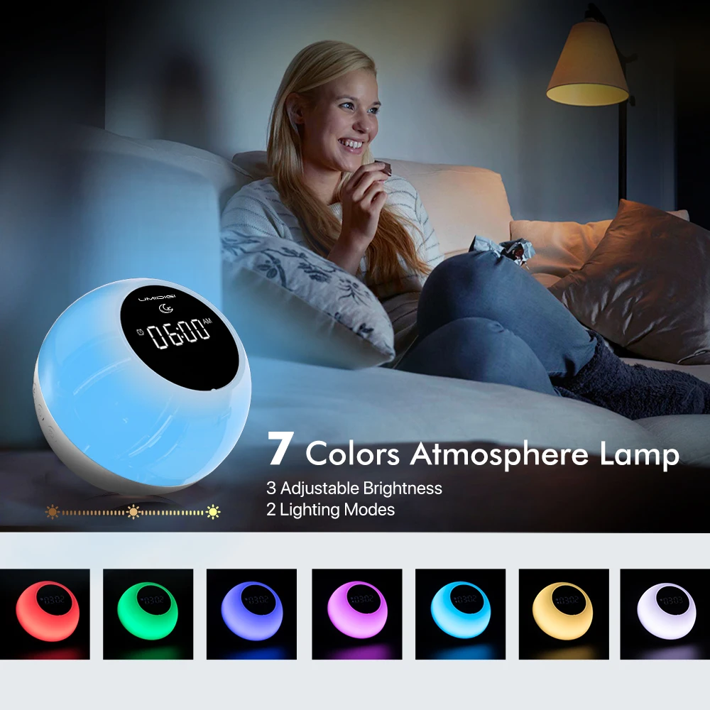 Buy UMIDIGI Uwake Wireless Bluetooth Speaker Portable LED Loudspeaker Touches Lamp Stereo Music Surround Outdoor Speaker Alarm Clock