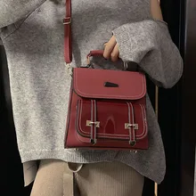 Тусклый полированный PU Рюкзак женский стиль корейский стиль Универсальный Стиль Многоцелевой женский рюкзак на плечо