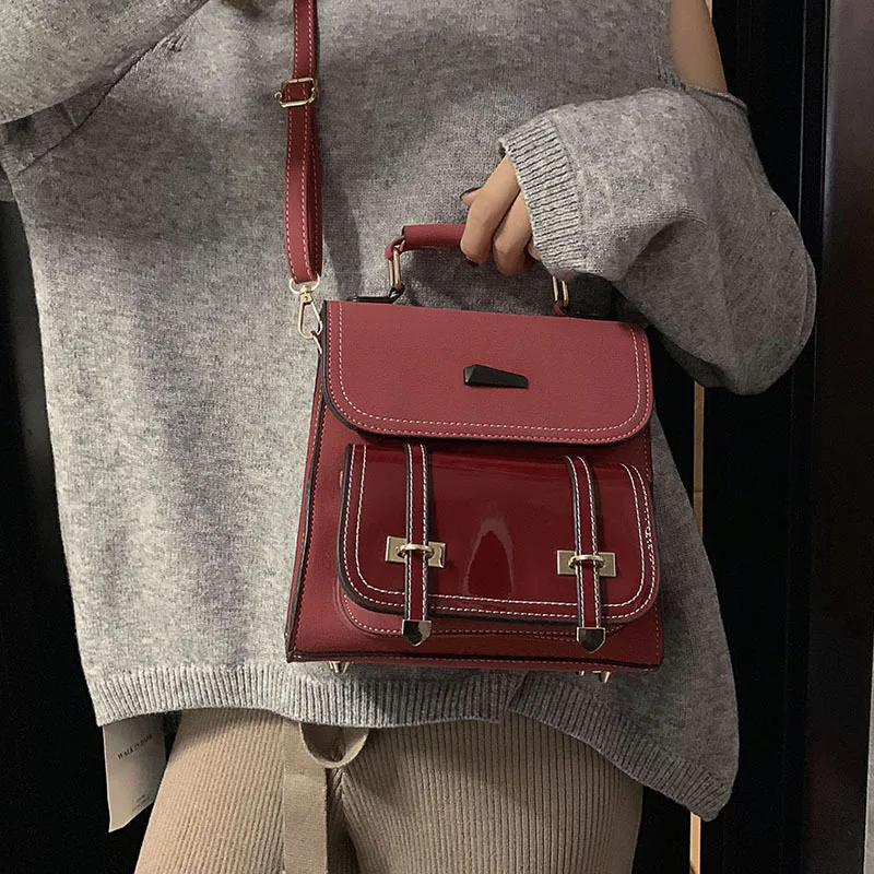 

Dull Polish PU Backpack Women's 2019 New Style Korean-style Versatile-Style Multi-Purpose Women's Backpack Shoulder
