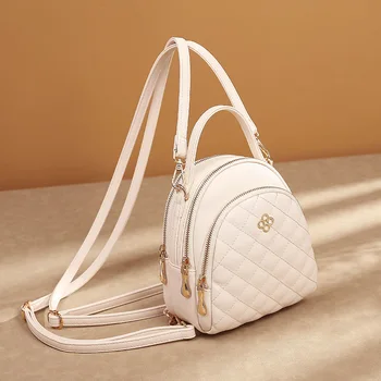 

Rhombus Chain Backpack Women's 2020 New Style Korean-style Simple Fashion Mini Soft Leather Backpack
