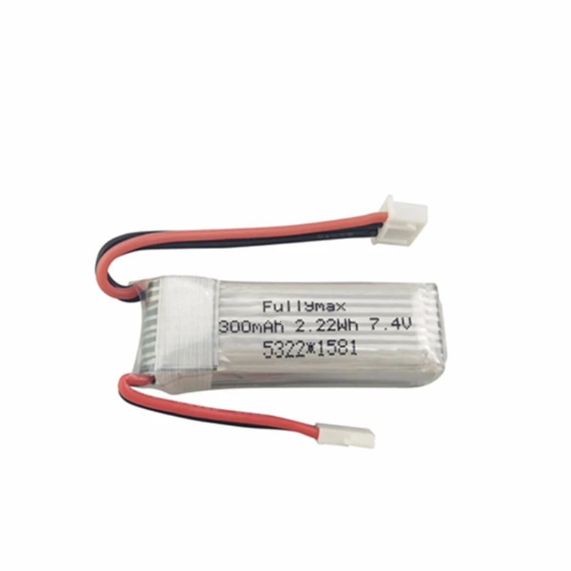 7,4 V 300mAh Li-Po батарея для WLtoys F959 A600 A700 A800 A430 RC вертолеты запасные части 2,22 WH 7,4 v батарея для XK DHC-2 A600 - Цвет: 1Pcs