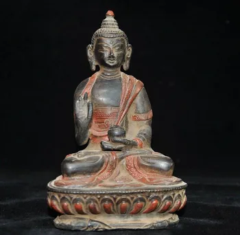

Wedding Decoration Tibet Buddhism Fane bronze Amitabha Sakyamuni Shakyamuni Medicine Buddha statue