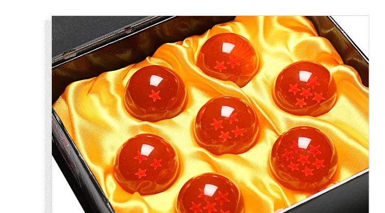 100 компл./лот 4,3 см 7 шт./компл. Dragon Ball Z 7 звезд аниме хрустальный шар набор акриловых Dragon Ball Z полный комплект игрушки в коробке