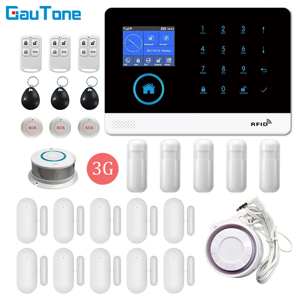 Беспроводная домашняя огнеупорная и охранная сигнализация с Wi Fi 3G