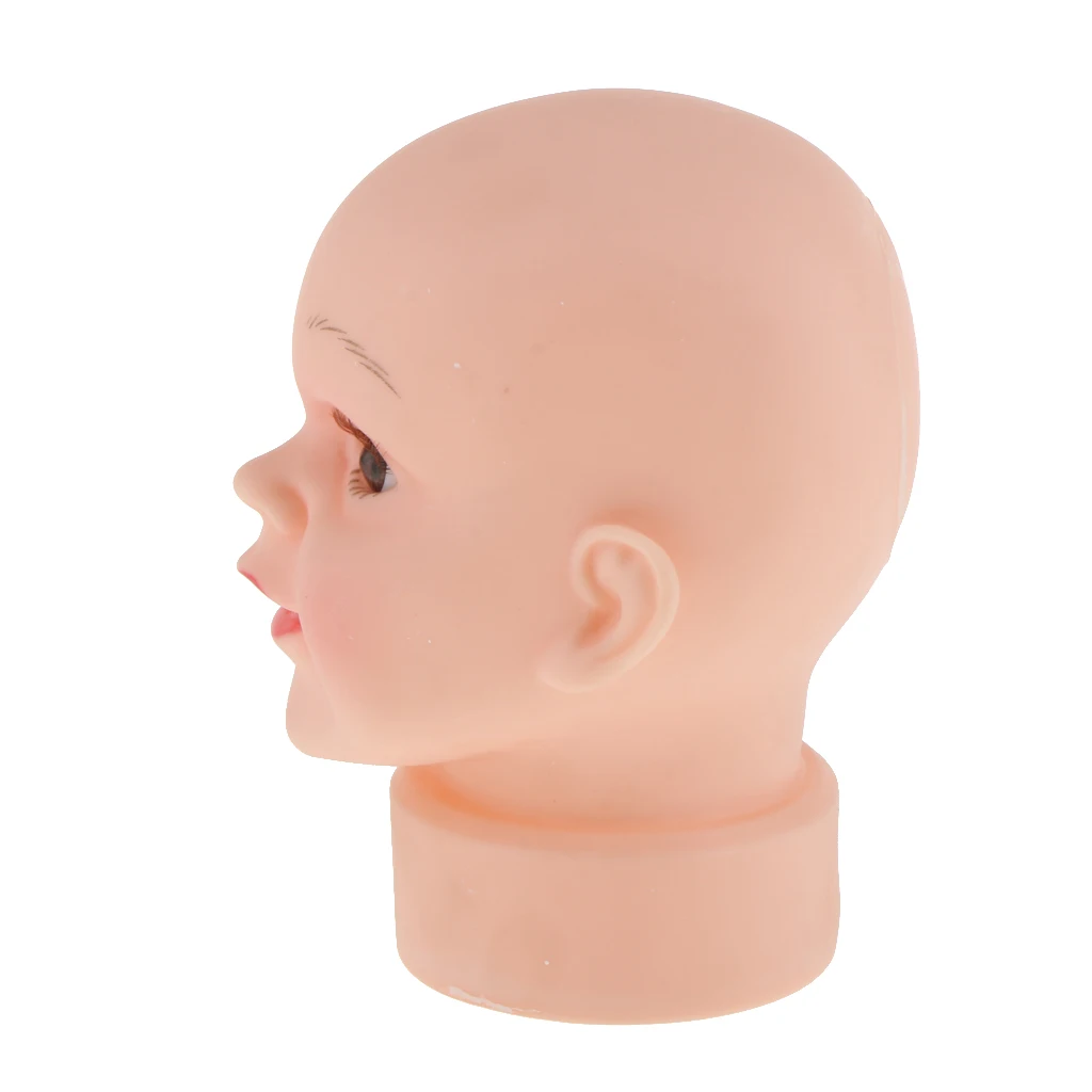 Child Size Baby Boy Mannequin Manikin Head For Hair Wigs Hats Glasses Holder Show Stand Display Free Stand 6.3 inch Tall