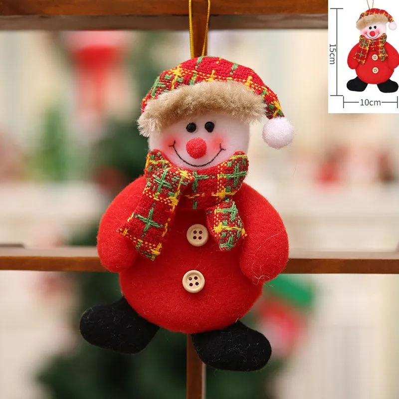 Рождественские украшения для дома, подвесные украшения, куклы, елочные украшения, новогодние подвесные украшения для дома, enfeite de natal - Цвет: red snowman with hat