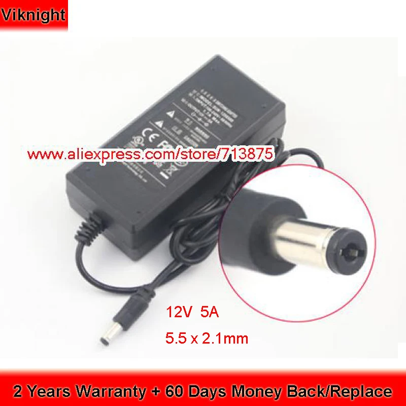 Подлинное переключение SUN-1200500 12V 5A 60W адаптер переменного тока для DVR HDVR81080-T MSI OPTIX MAG27CQ ED322Q CVR502A-16 LHV2000