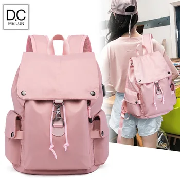 

DC.Meilun Women Backpack Men USB Charging School Bags Male Waterproof Back Pack Lovers Backpacks Female Travel Bag Unisex