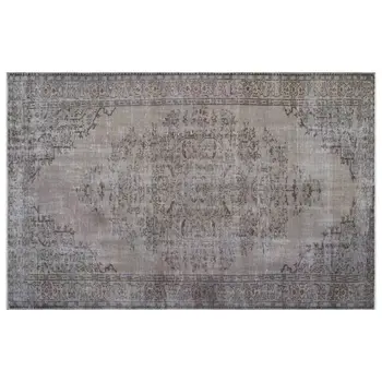 

Handmade Gray Vintage Overdyed Turkish Area Rug 181x280 Cm-5'11''X9'2''