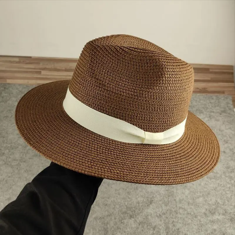 pink fedora hat Plus size men straw hat beach oversize sun cap lady panama cap big size bucket hat large size fedora hat 55-58cm 59-60cm 61-63cm wool fedora