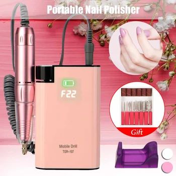 

Portable Rechargeable Nail Drill Machine 30000RPM Manicure Machine Electric Nail File Nail Art Tools Set for Nail Drill bits