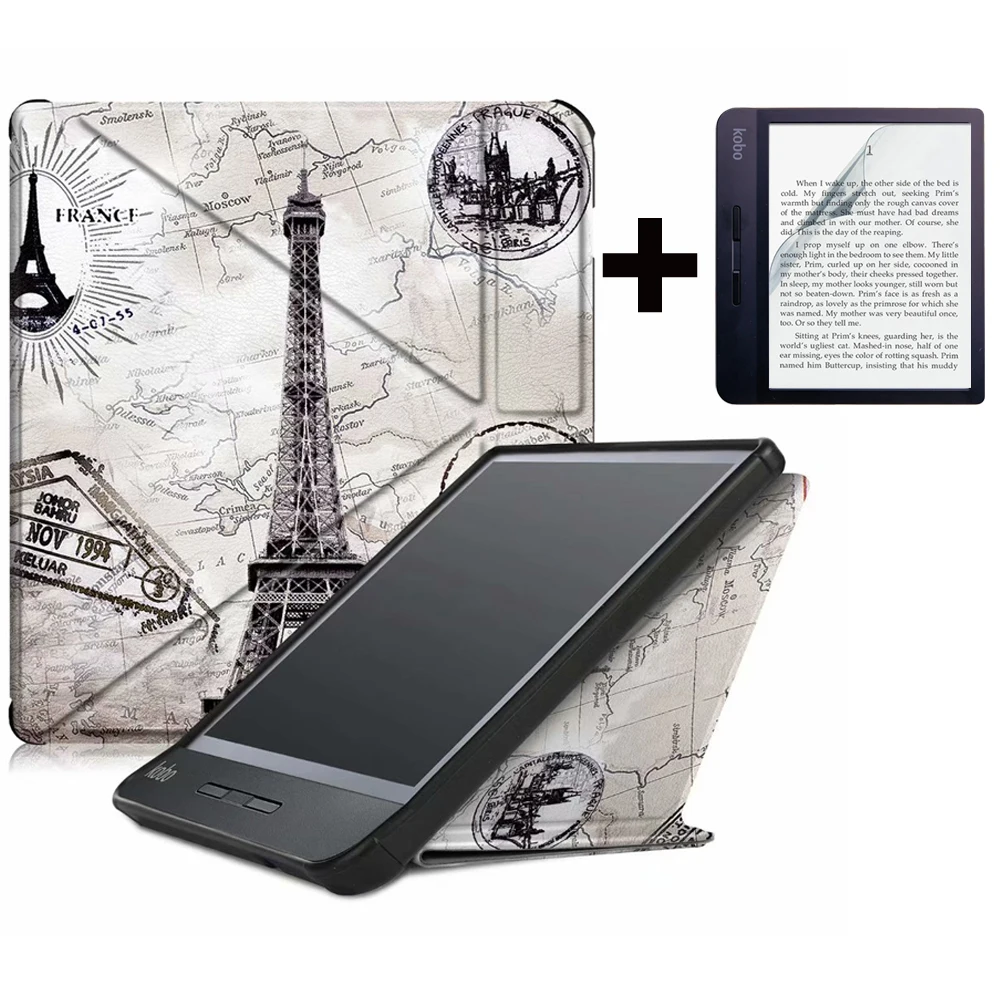 Магнитная Смарт Стенд Кожаный чехол Чехол для kobo весы h2o чехол для kobo весы H20 7-дюймовый выпуска Обложка сна+ Защитная пленка для экрана