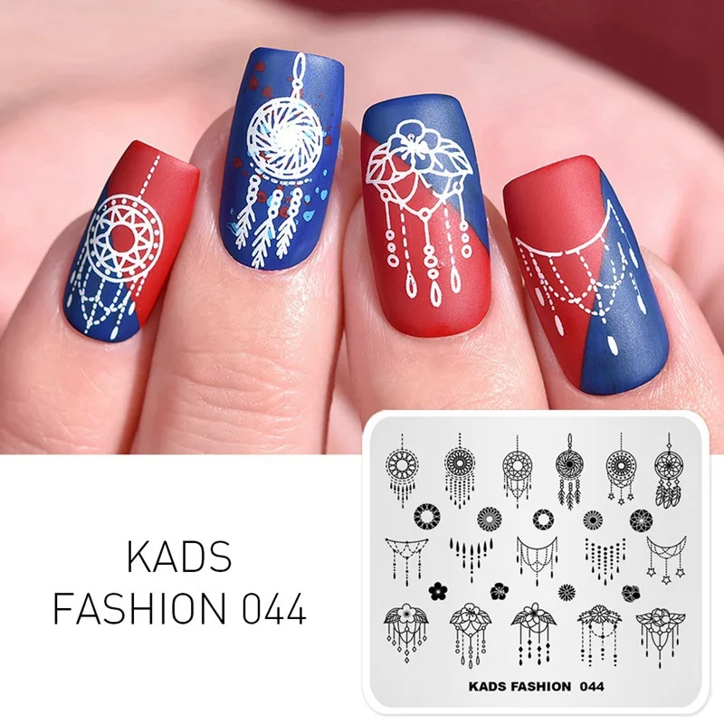 Fashion 044 Rolabling штамповки ногтей пластины природа модный дизайн ногтей штамп штамповка шаблон и форма для ногтей печать трафареты для ногтей Шаблоны - Цвет: Fashion 044