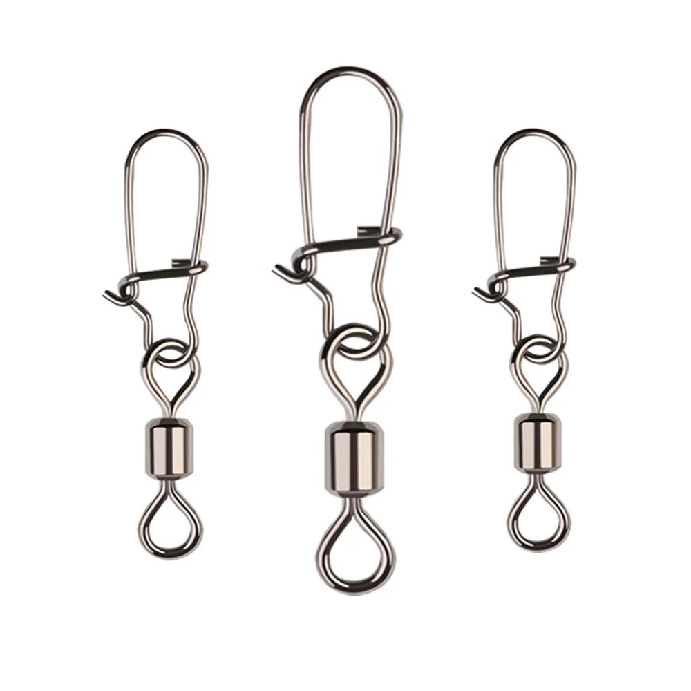 

Stainless Steel Fishing Carp Fishing Rolling Swivels Nice Snap Connector Fishing Accessorie 20pcs/bag