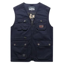 8515# Spring New Style Men Pure Cotton Bags Waistcoat Middle-aged Bags Waistcoat Support