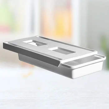 

1Pc Hidden Desk Bottom Storage Box Office Table Bottom Organizer Sundries Stationery Holder Creative Drawer Under Table with Cov