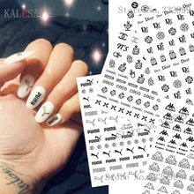 DIY лак для ногтей 3D черная штамповка украшения Дизайн ногтей задний клей Спорт Дизайн ногтей наклейки для ногтей типсы наклейки для девочек