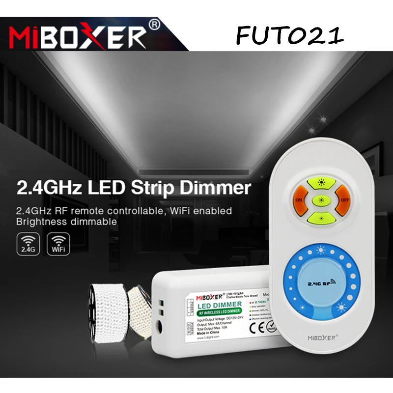 Светодиодная лента Miboxer FUT021 диммер с Wi Fi одноцветная 12 В/24 В постоянного тока 10 А