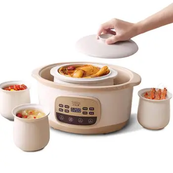 

Electrical Household Automatic Ceramic Simmering Stew Porridge Artifact Waterproof Casseroles Stewed Bird's Nest Electric Stew P