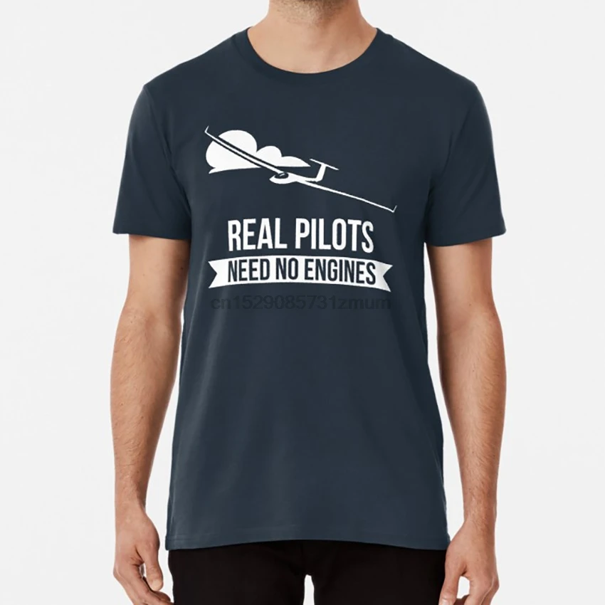 Футболка с надписью Real Pilots Need No Engines планер Планерная футболка для segelflieger парящий