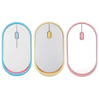 

2.4G Silent Click Wireless Optical Mice, Orange LED Backlight, Portable Mobile Wireless Mouse for Laptop, PC