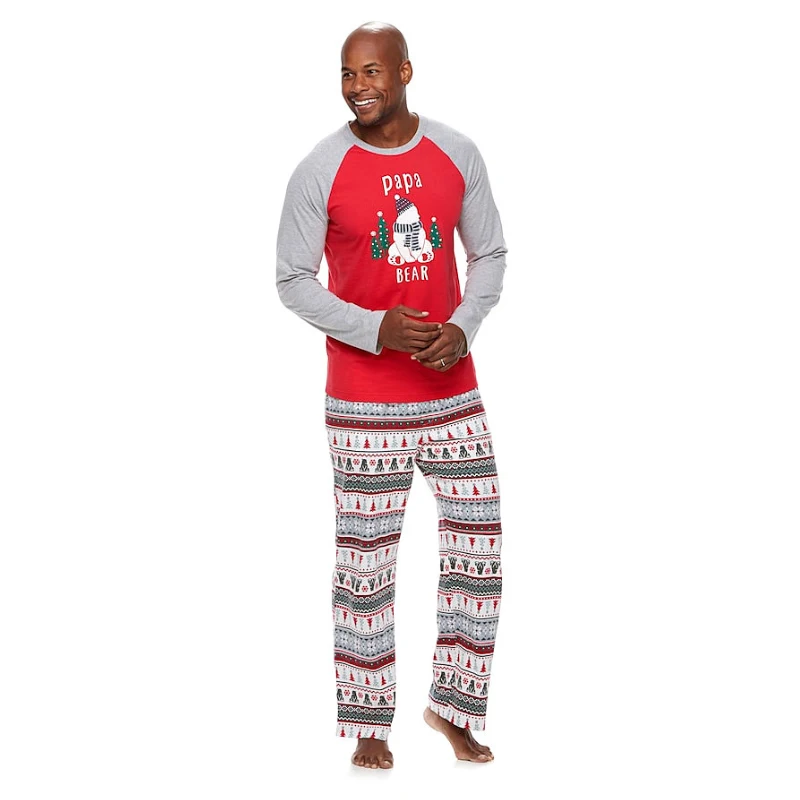 Домашняя пижама с принтом «Happy Whole family»; Рождественский комбинезон для мамы, папы и детей; комплект одежды для пар; зимняя одежда из хлопка