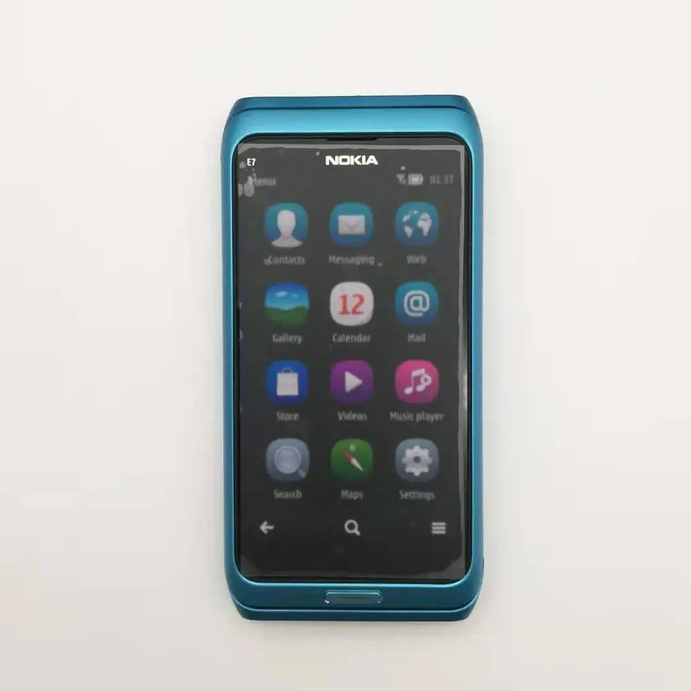Синий E7 Разблокированный Мобильный телефон Nokia E7 4," дюймов Камера 8.0MP gps wifi 16GB Storange Nokia смартфон - Цвет: Синий