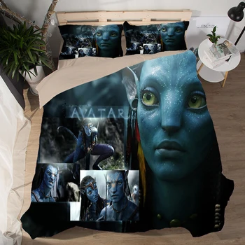 

New Fashion Avatar 2 Neytiri & Jake Bedding Set Duvet Covers Pillowcase Wall King Queen Bedding Set Comforter Bedding Sets