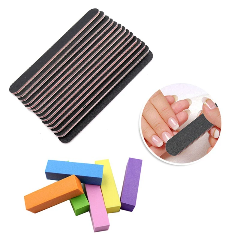 20Pcs/Set Mini Nail Files Colorful Wooden Nail File Polishing Block Lixa De Unha Buffer Pedicure And Manicure DIY Nail Tools Kit