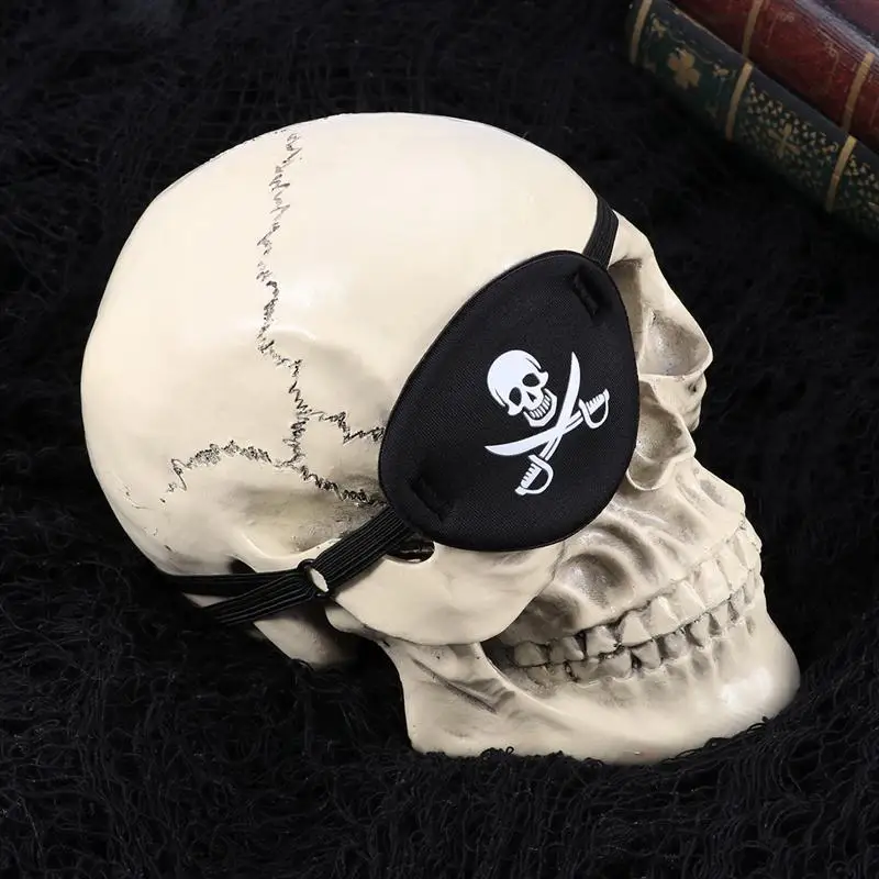 Пиратский череп Дети глаз патч маска для глаз для ленивых глаз (черный)