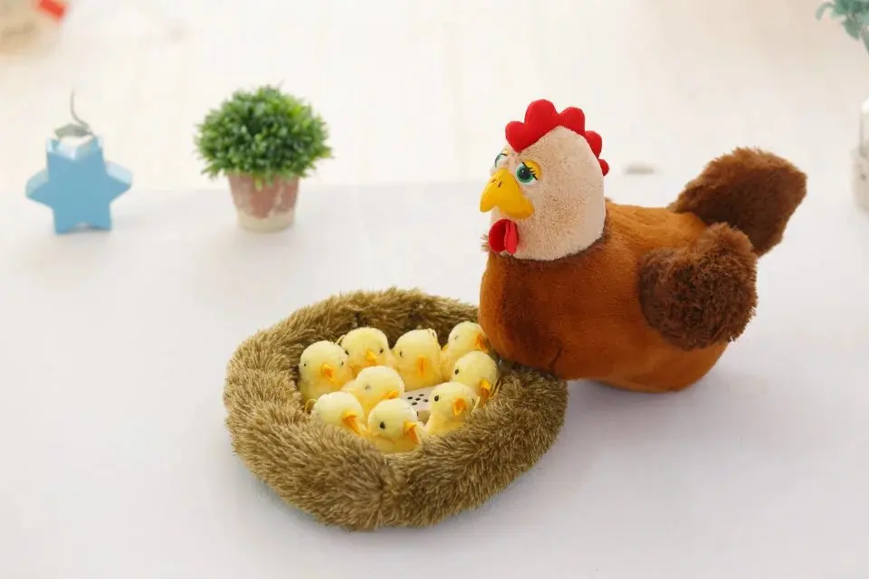 Цыплята подвеска Кукла "Курица" Плюшевые игрушки старая курица маленькая Желтая курица Дети Раннее Образование игрушка подарок
