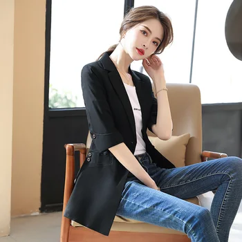 

Hj9820 Occupation Pack Small Suit 2020 Foreign Style Xiaozhong Sexy Business Joker Suit Medium Length Money