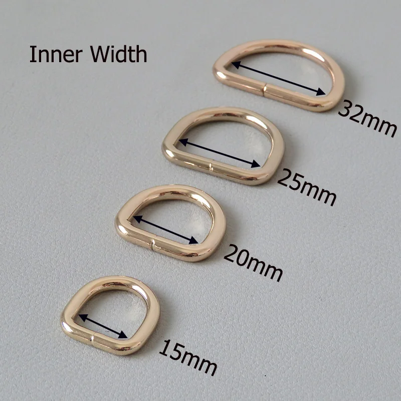 

10Pcs 15mm 20mm 25mm 32mm Webbing Metal Straps Buckle Clasp For Bag Backpack Pet Dog Collar D Shaped Ring Clasp DIY Accessories