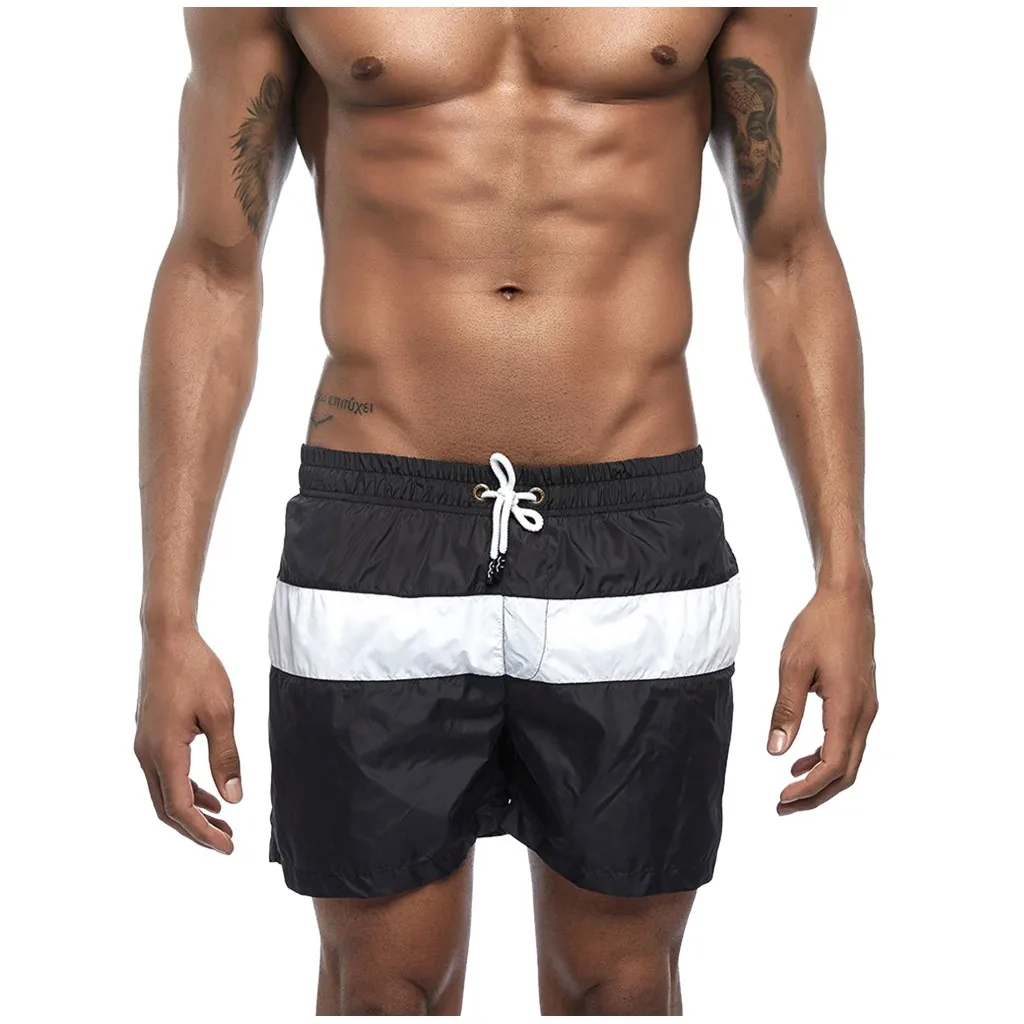 Одежда для плавания, плавки, пляжные шорты для плавания, летние однотонные спортивные шорты, пляжные штаны, модные большие шорты# D