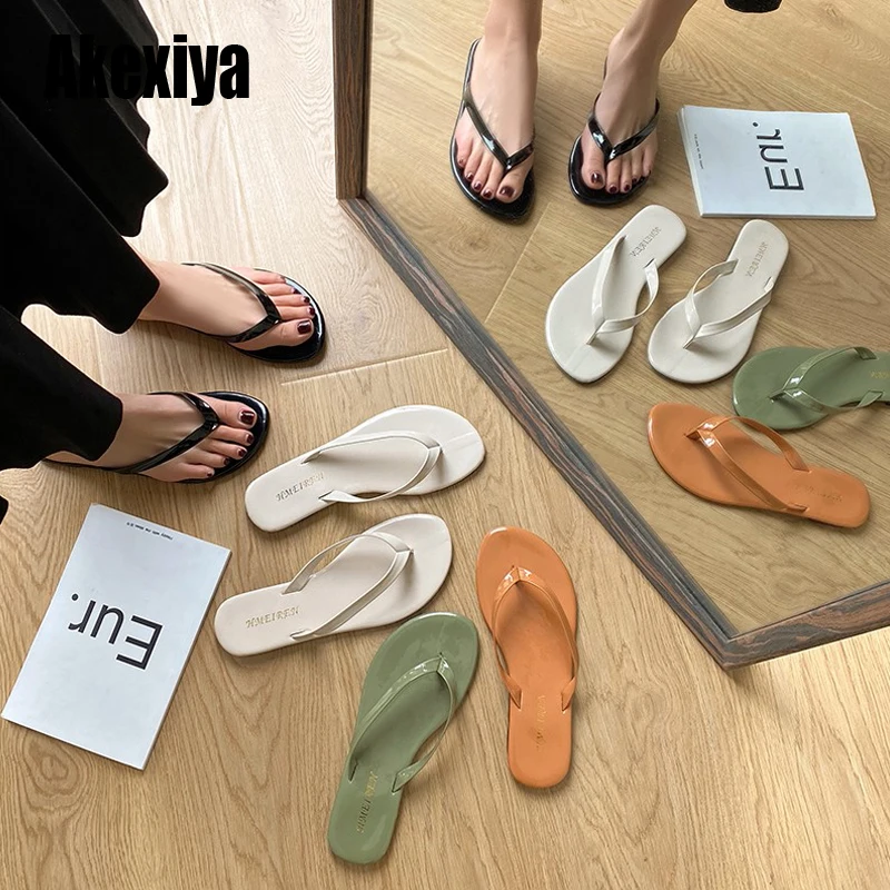

Casual Beach Women Slipper Sandals Brand 2020 New design Summer Home Flat Flip-Flops Shoes Female Big Size s338