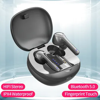 

TWS Bluetooth 5.0 HiFi Stereo Wireless Earbuds Bluetooth Earphone Fingerprint Touch Waterproof Noise Cancelling Gaming Headset