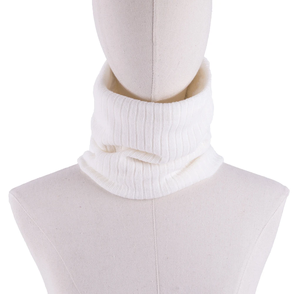 Модный шейный платок зимний шарф для женщин мужчин детей утолщенный шерстяной воротник шарфы унисекс Мужской Женский вязаный шарф - Цвет: White