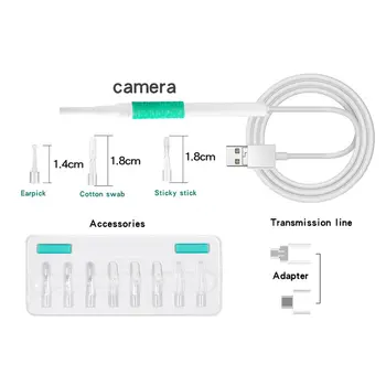 

3 in 1 Ear Cleaning Endoscope High Definition Visual Earpick Ear Spoon Mini Camera Ear Cleaner Health Care USB Tool Medical Home