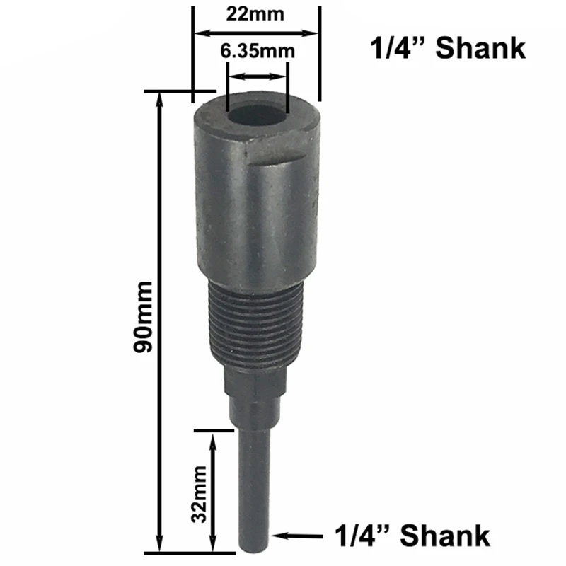1/4 дюймов 8 мм 12 мм 1/2 дюйма хвостовик маршрутизатор бит расширение стержня Цанга гравировальный станок расширение Фрезерный резак для