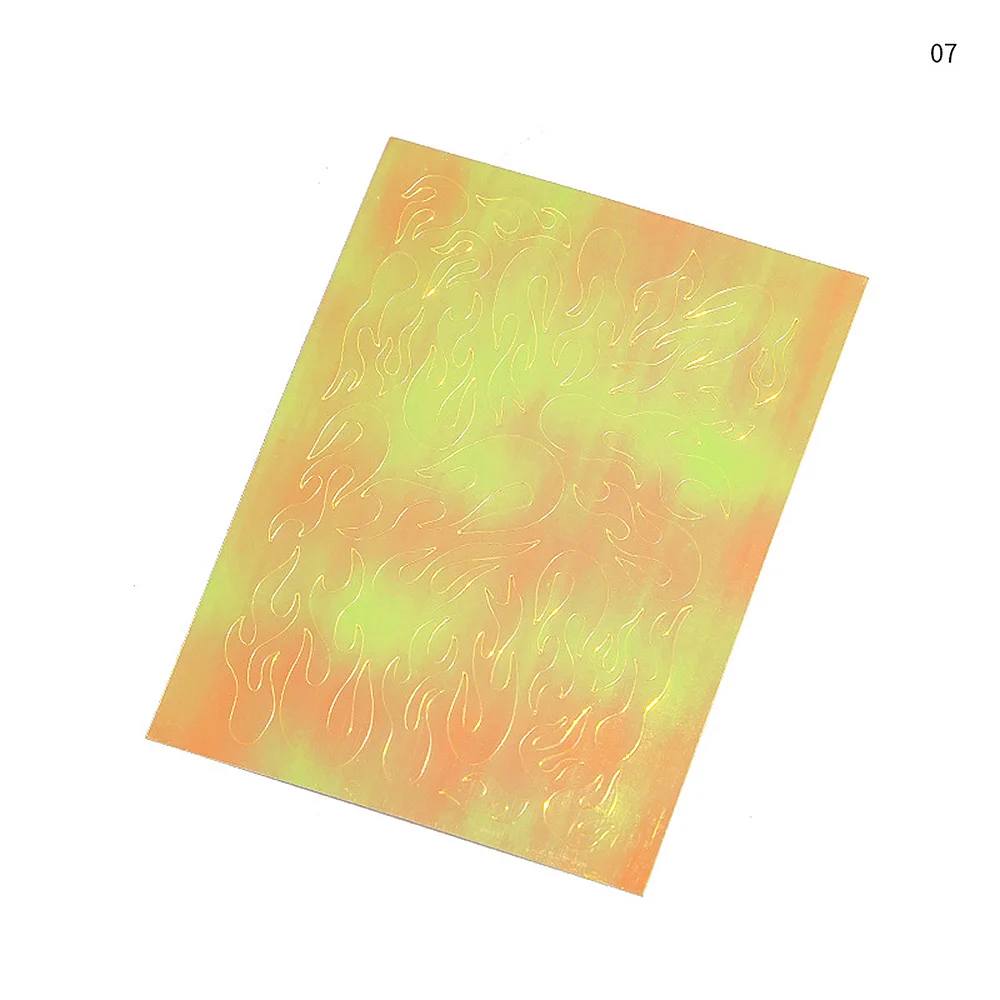 16 цветов огненная полоса Голографическая лента для ногтей стикер s тонкая Лазерная серебряная полоса наклейка DIY Фольга Наклейка дропшиппинг - Color: 1 pc