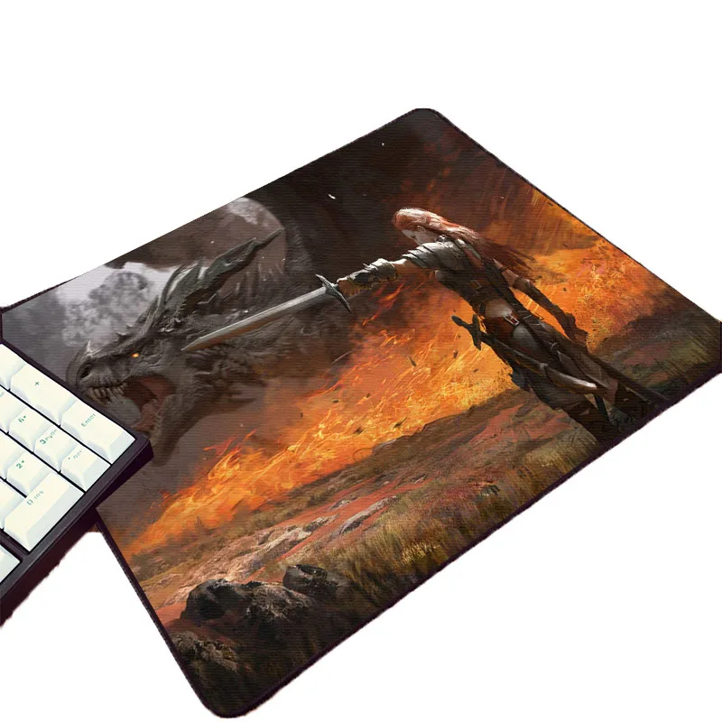 300x700x3mm Черный резиновый коврик для игровой мыши Дракон Монстр игровой Настольный коврик небольшого размера 220x180x2 мм мягкий коврик для мыши в подарок для геймера - Цвет: 300x700x3mm