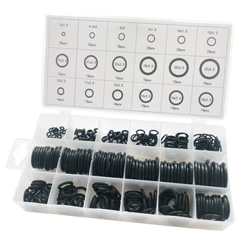 

279PCS O-Ring Rubber Gasket Seal Classification Black O-Ring Seal Set Nitrile Gasket Car Gasket