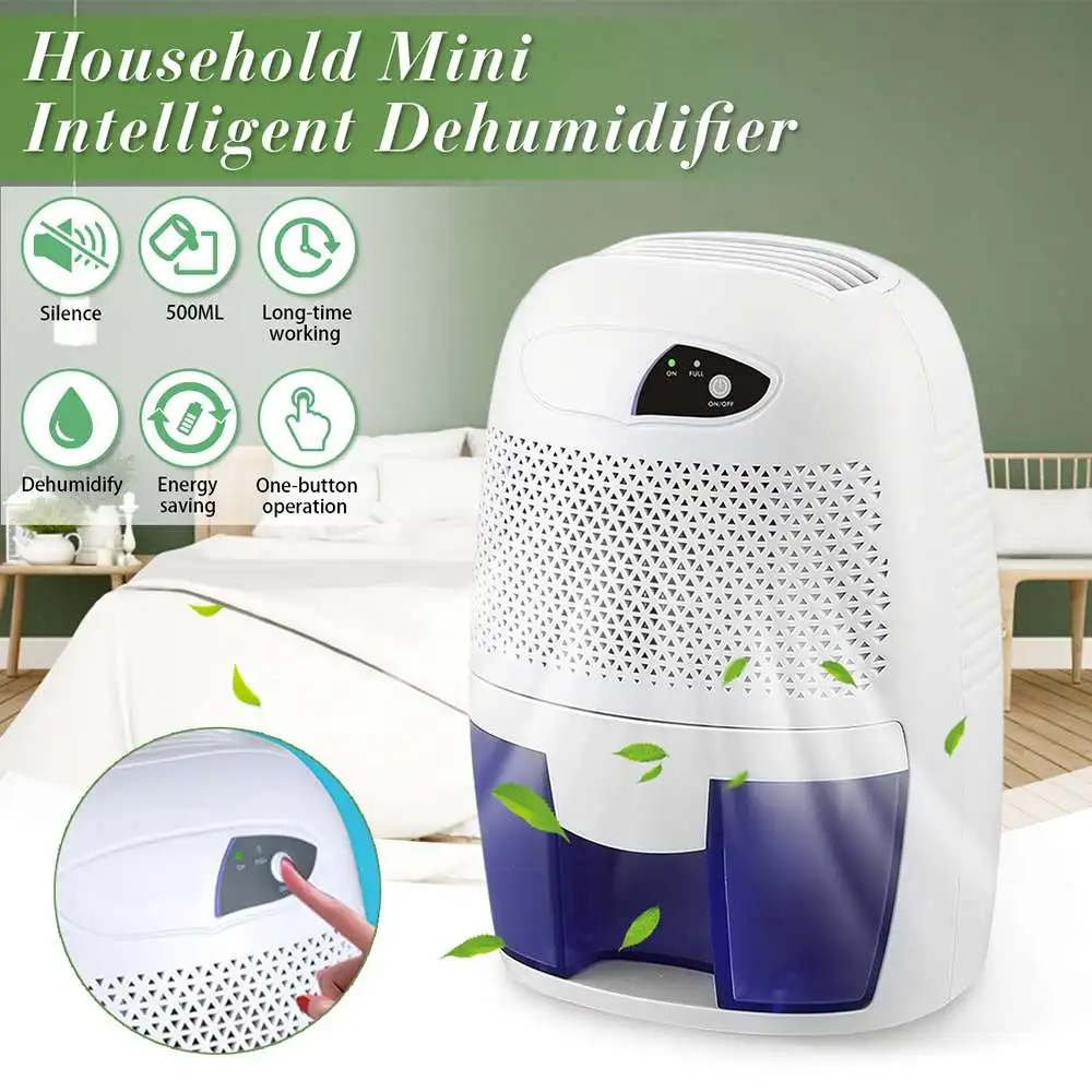 15% Dehumidifier Air Dryer USB 500ML Compatible Home Bathroom Office Absorbing Car Mini Air Dryer Electric Cooling 5V/2A 2 2l smart dehumidifier moisture absorber silent clothes dryer basement dehumidifier air purifier dehumidifiers