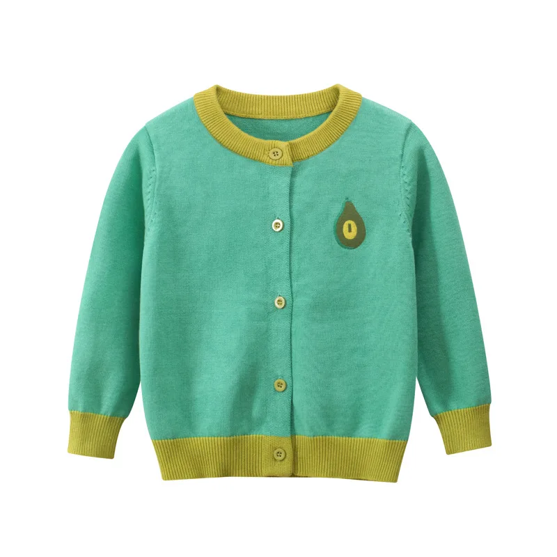 2021 Baby Fall Clothes Knitwear Kids Boys Girls Knitted Sweater Winter Fruit Printed Cardigan Clothing Cotton Korean Jumper 1-7Y