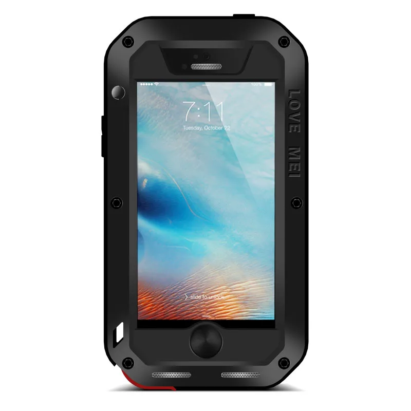 LOVE MEI Алюминиевый металлический чехол Чехол для iPhone 5 5S SE мощный защитный противоударный водонепроницаемый чехол для iPhone5 5S SE